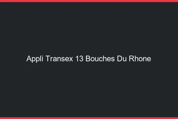 Appli Transex 13 Bouches Du Rhone