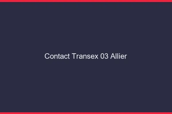 Contact Transex 03 Allier
