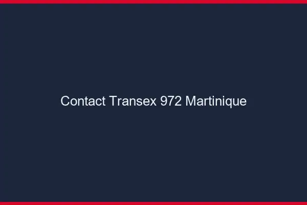 Contact Transex 972 Martinique