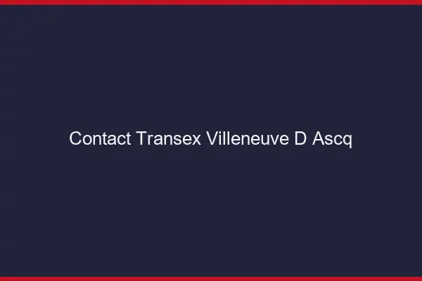 Contact Transex Villeneuve-d'Ascq