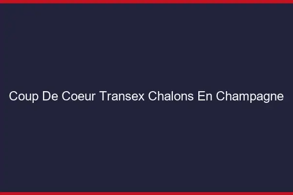 Coup de Coeur Transex Châlons-en-Champagne