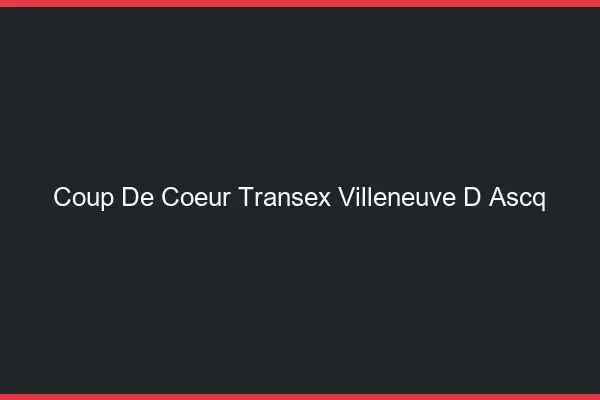 Coup de Coeur Transex Villeneuve-d'Ascq