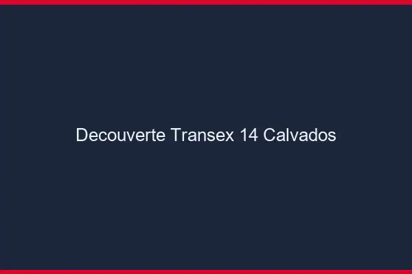 Découverte Transex 14 Calvados
