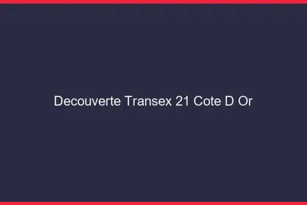 Découverte Transex 21 Cote D Or