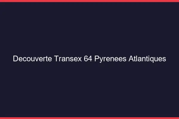 Découverte Transex 64 Pyrenees Atlantiques