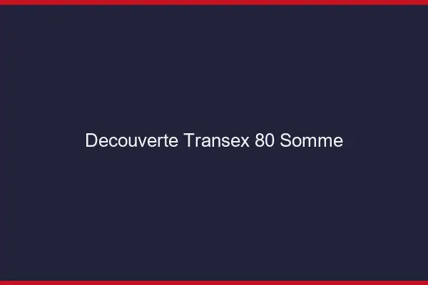 Découverte Transex 80 Somme