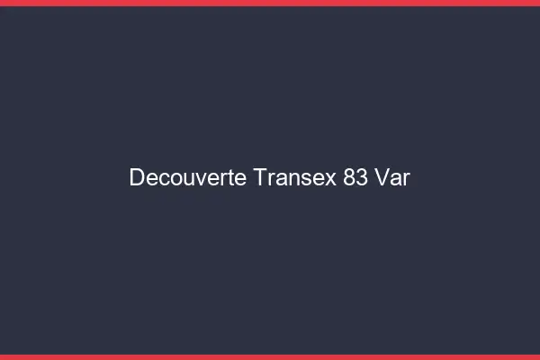 Découverte Transex 83 Var