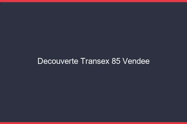 Découverte Transex 85 Vendee