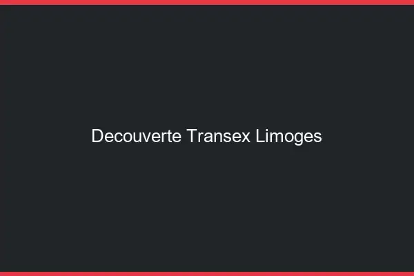 Découverte Transex Limoges