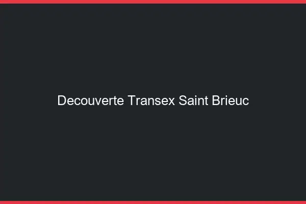 Découverte Transex Saint-Brieuc