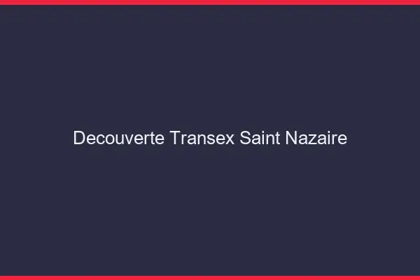 Découverte Transex Saint-Nazaire