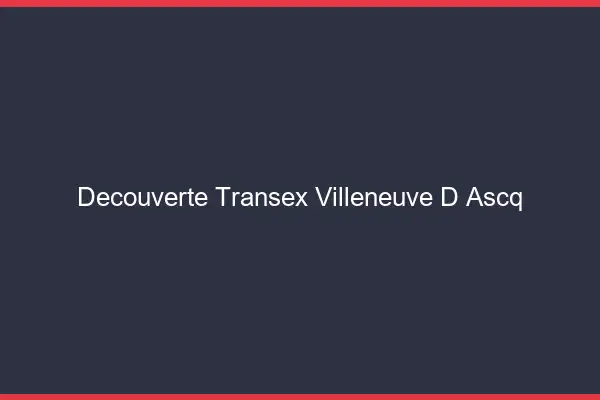 Découverte Transex Villeneuve-d'Ascq