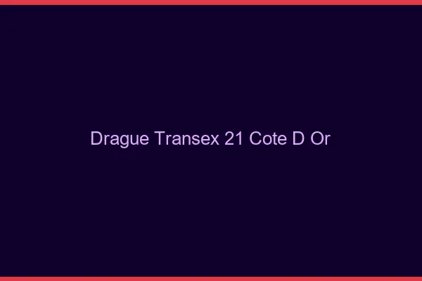 Drague Transex 21 Cote D Or