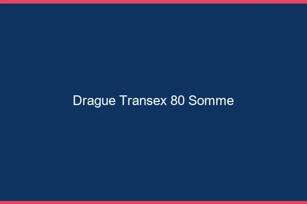 Drague Transex 80 Somme
