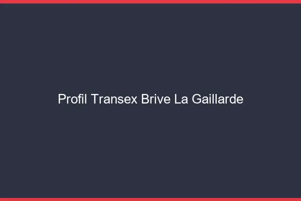 Profil Transex Brive-la-Gaillarde