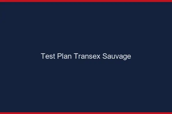 Test plan transex sauvage