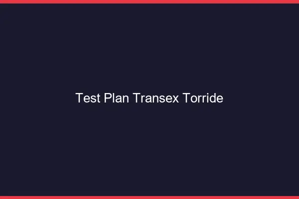 Test plan transex torride