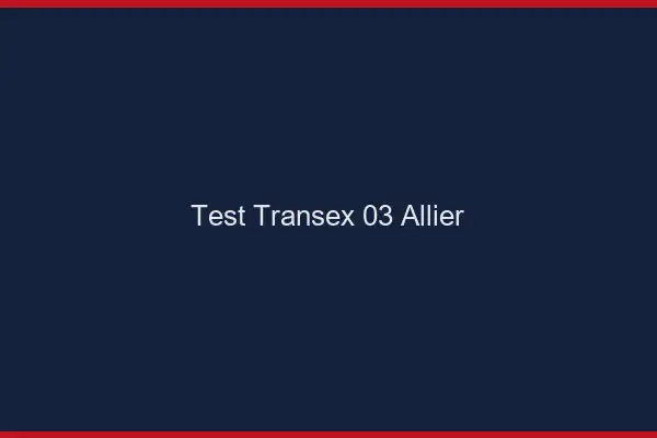 Test Transex 03 Allier
