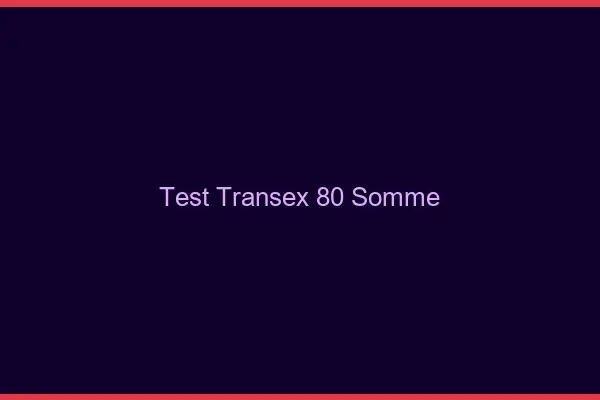 Test Transex 80 Somme