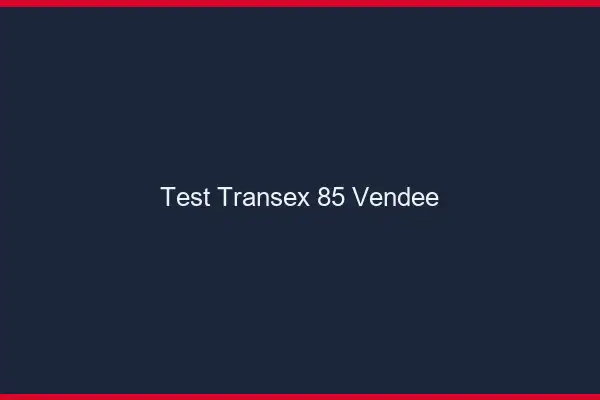 Test Transex 85 Vendee