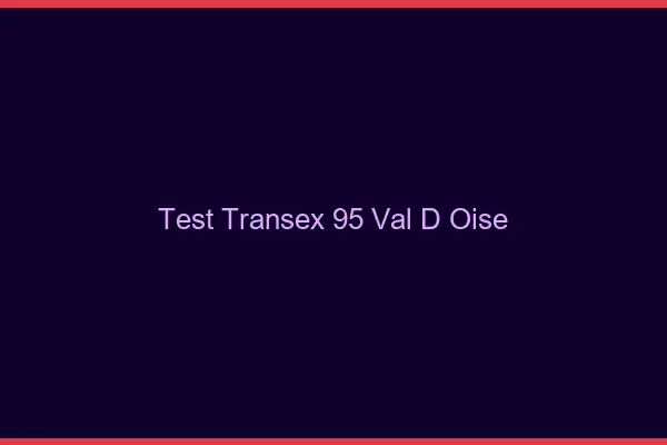 Test Transex 95 Val D Oise