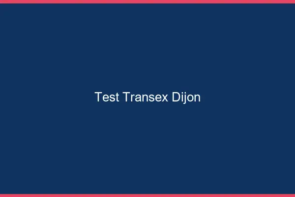 Test Transex Dijon