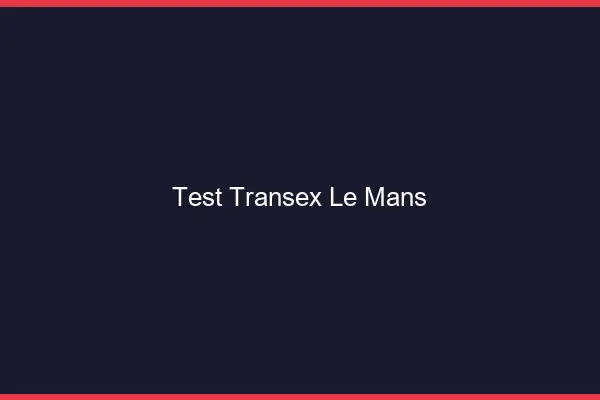 Test Transex Le Mans