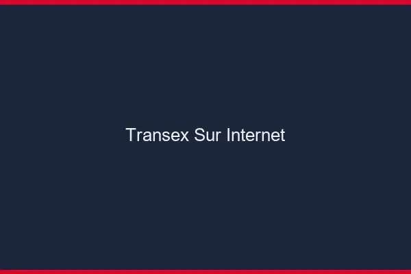 Transex sur internet
